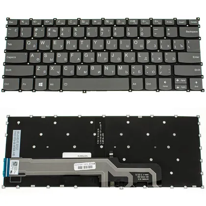 фото, Клавіатура для ноутбука LENOVO (IdeaPad: S540-14 series) rus, onyx black, без кадру, підсвічування клавіш