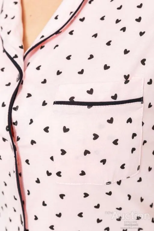 Пижама женская с принтом 219RP-218, цвет Персиково-черный Де купити