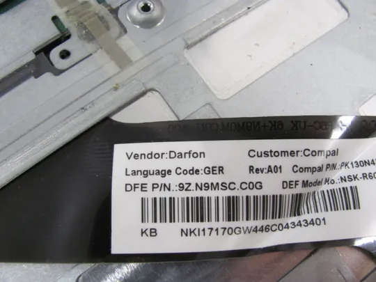 391-3  Кришка панель палмрест тачпад клавіатура РОБОЧА  AP154000900 для Acer Aspire E5-511 E5-521 E5-551 оригінал На торгах