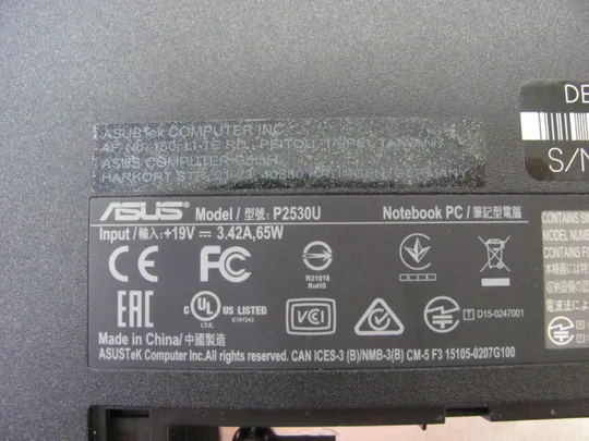 5522 ASUS PRO P2530U I3-6006U НІМЕЧЧИНА Характеристики