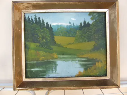 фото, Закарпатская школа. Ньорба В. раз. 30 х 25 см. х.м. 1990 гг. Ужгород.