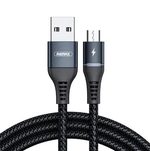 Кабель Remax Colorful Light USB-microUSB RC-152m-Black 1 м черный Ціна