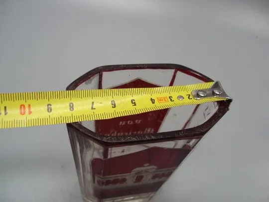 Карманный стакан стекло Чехия Марианске-Лазне D.M.1875 Waldquelle audeufen non marieubad 12,7см №808 З аукціону