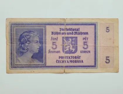 фото, 5 крон 1940 року, Протекторат Богемія і Моравія