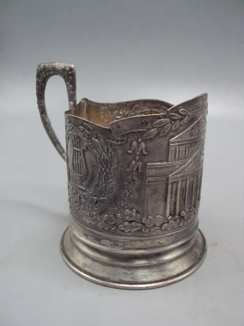 Купити Подстаканник большой театр серебро 875 проба голова вес 106,18 г размер 8,2х9,3х6,7 см №14314