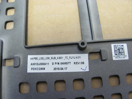 номер0999-1 Кришка дно піддон корпуса Нижний корпус (дно) для ноутбука Низ з type-c портом AM1DJ000411 04M07T  для Dell Precision 7710 7720 оригінал Недорого