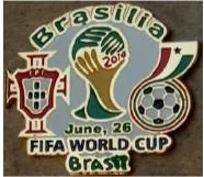 фото, Футбол - матчевый значок из серии  "Чемпионат Мира 2014"  Португалия - Гана