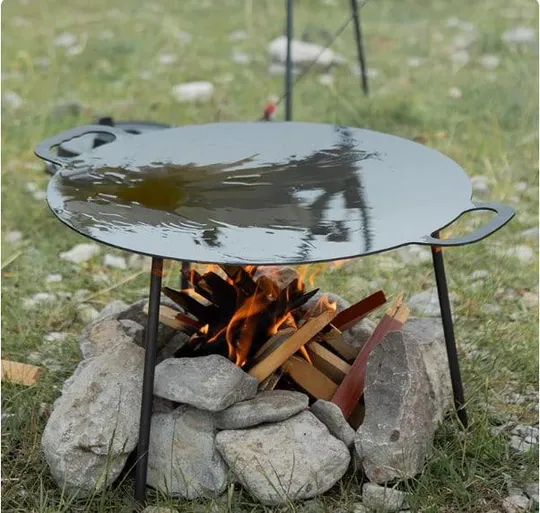 Садж сковорода для открытого огня 50 см на ножках 28 см, очаг для костра Продаж