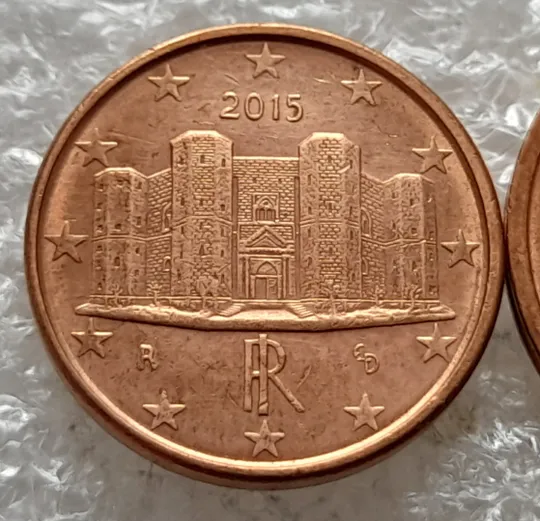 Купити (1911) 1 євроцент 2015 та 2 євроценти 2015 Італія - 2 монети одним лотом (1 евроцент 2015, 2 евроцента 2015 Италия)