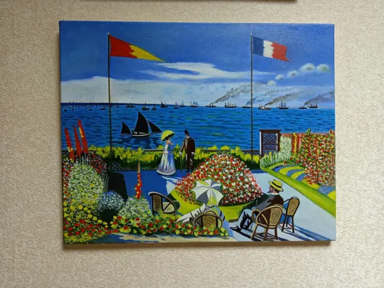 Картина Терраса в Сент-Адрессе копия Клода Моне 50*40 см. Холст масло ручная работа. Інтернет-аукціон