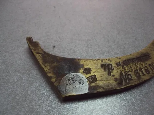 Деталь фрагмент запчасть латунь клейма H. SPEISER длина 23 см №11585 З аукціону