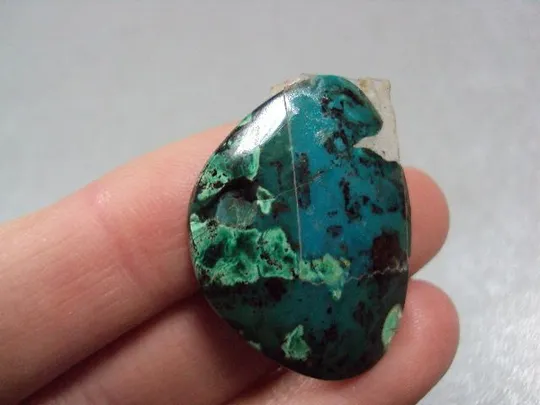 Камень хризоколл для ювелирных изделий вес 4 г размер 4 х 29,5 х 22,5 мм №13289 Продаж
