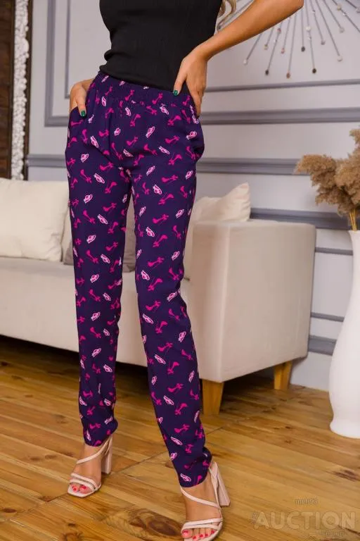 Брюки женские, цвет сине-розовый, 172R13200 Ціна