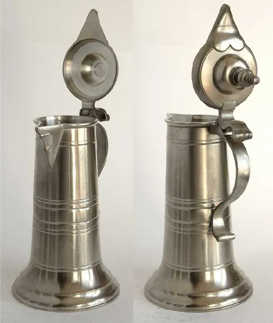 Антикварні олов'яні глечик і 4 келихи, Germany Інтернет-аукціон