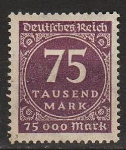 фото, 1923 - Німеччина - Деномінація 75 Mi.276 *