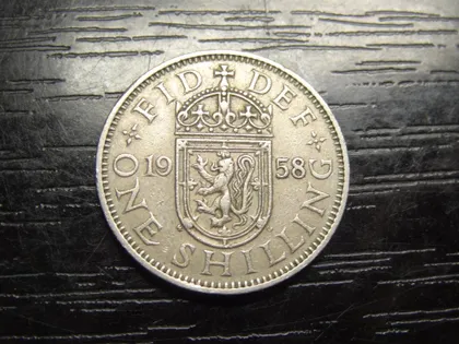 фото, 1 шилінг 1958 Британія (шотландський тип)