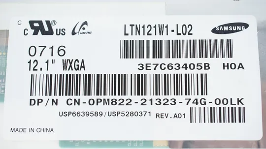 Матриця 12.1 LTN121W1-L02 (1280*800, 20pin, 1CCFL, NORMAL, глянцева, роз&#039;єм праворуч зверху) для ноутбука (renew) З аукціону