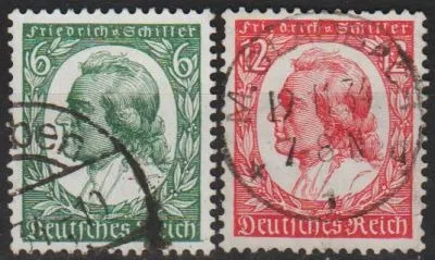 фото, 1934 - Рейх - Шиллер Mi.554-55 _1.60 €