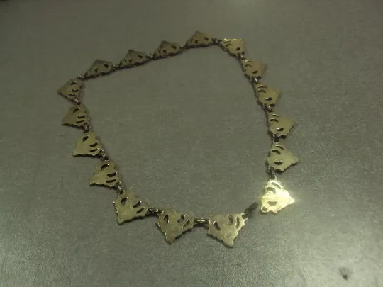 Женское колье розы ожерелье цепочка розочки листья серебро 835 проба BAS европа вес 48,18 г №669 З аукціону