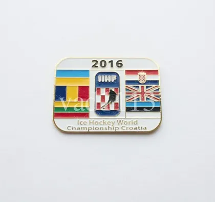 фото, значок хоккей  Чемпионат Мира Загреб Хорватия 2015 участник - сборная Украины