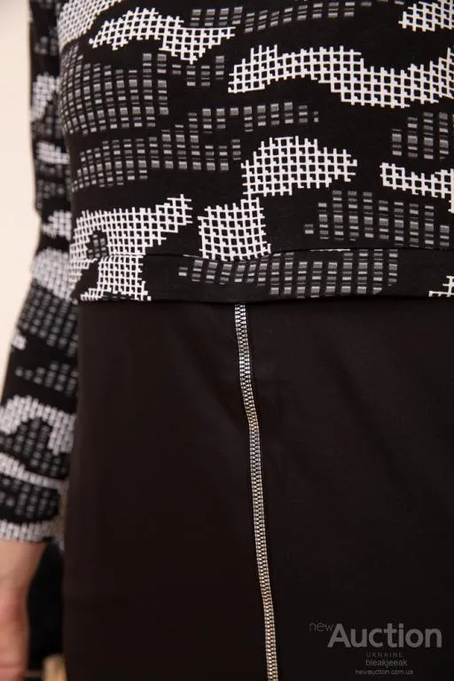 Короткое платье с молнией впереди, цвет Черный, 167R1805-3 Де купити