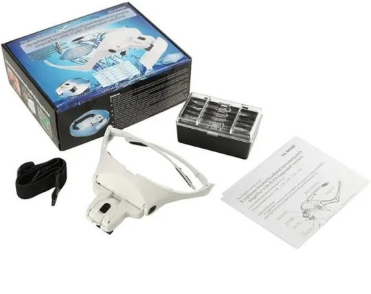 Купити Бінокулярна лупа-окуляри  (1x-3.5x) з Led підсвіткою (9892B1)