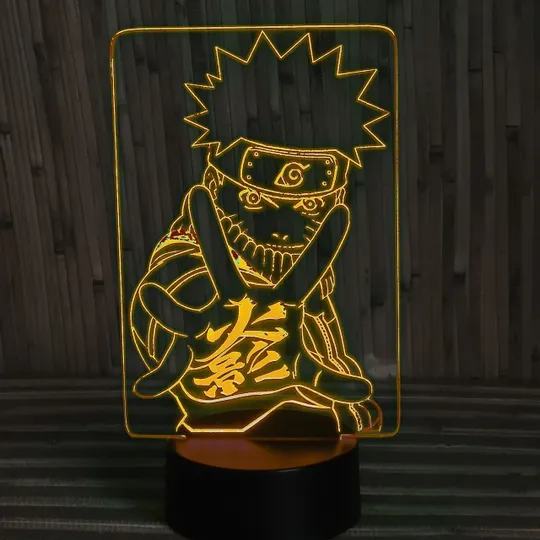 Акриловий світильник-нічник Наруто 4 жовтий tty-n000215 Ціна