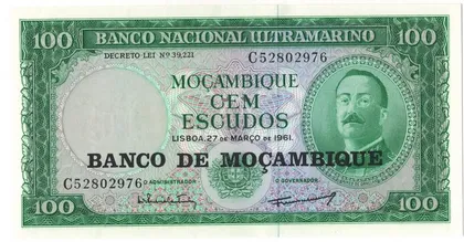 фото, 100 ескудо 1976 року UNC Мозамбік [ММ]