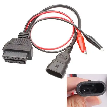 фото, Переходник с OBD2 16pin мама на Fiat Alfa Romeo Lancia Chery 3pin папа