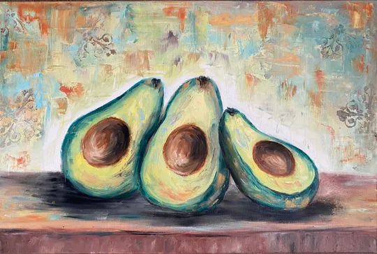 Картина олійними фарбами на полотні «Авокадо» Ціна