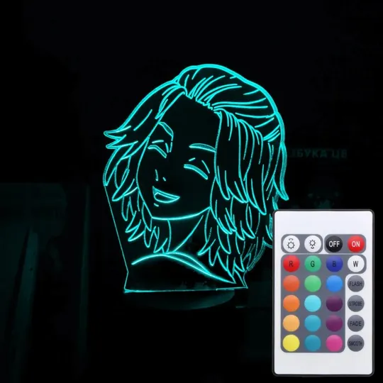 Акриловий світильник-нічник з пультом 16 кольорів Манджиро Сано 2 tty-n001981 Ціна