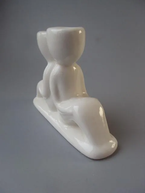 Фигура фарфор подсвечник миниатюра пара сидит №10352 З аукціону