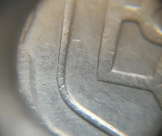 (7348) 50 копійок 1994 2АГ(а)м з розколами на аверсі (50 копеек 1994 2АГ(а)м брак трапеция) Продаж