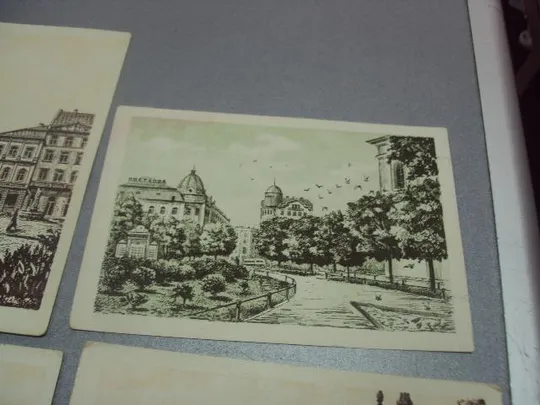 открытка львов 1956 самбур чеканов лот 6 шт №4594 Інтернет-аукціон