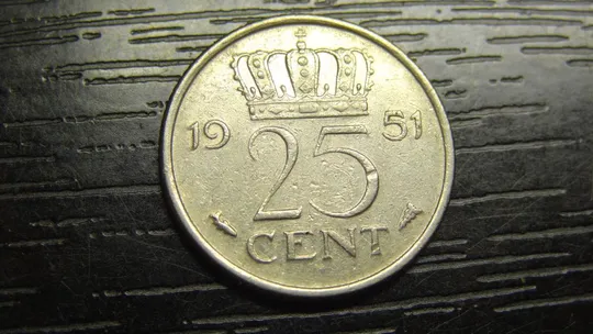 25 центів 1951 Нідерланди Ціна