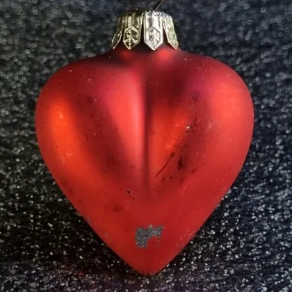 фото, Елочная игрушка «сердце красного цвета» (ссср)