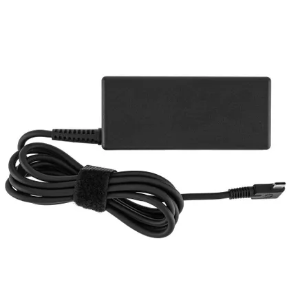 фото, Оригінальний блок живлення для ноутбука HP TYPE-C 65W, black, RECTANGULAR