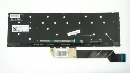 фото, Клавіатура для ноутбука DELL (Inspiron: 7566, 7567) rus, black, без фрейма, підсвічування клавішRED (оригінал)