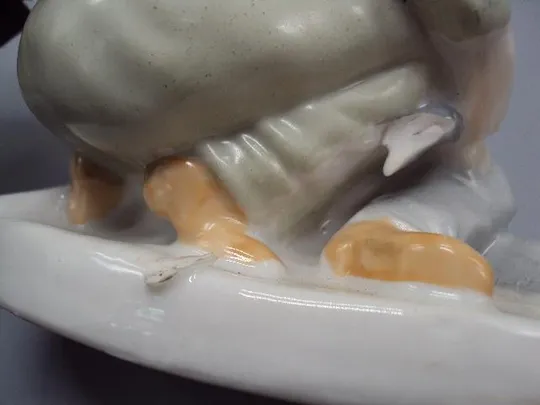 Фигура фарфор Городница испанская дружинница с раненым бойцом солдатом санитарка с испанцем 16см №2 Продаж