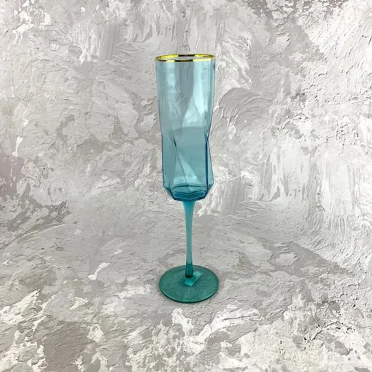 Бокал для шампанского OLens Голубая Геометрия OLGS1001-1 250 мл Продаж