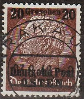 фото, 1939 - Рейх - GG - Надрук 20 Мі.5 _гаш