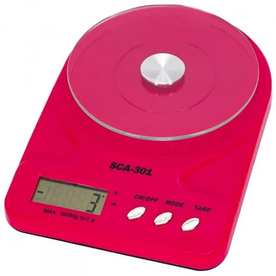 Электронные кухонные весы на 7 кг с стеклянной платформой Розовый Ціна