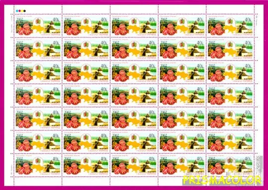 ** УКРАИНА 2002 лист Черновицкая область Ціна