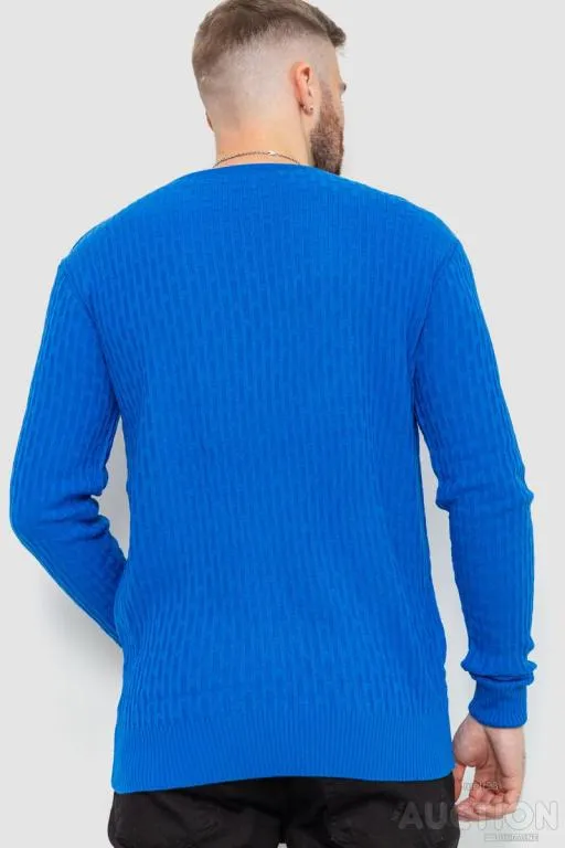Свитер мужской однотонный, цвет электрик, 235R1394 Продаж