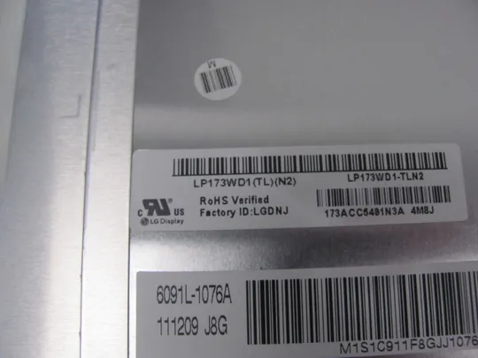 МР10-4 матриця LP173WD1 TL N2 17.3&quot;  WXGA++ LVDS 40 pin TN a-Si TFT-LCD , LCM Де купити