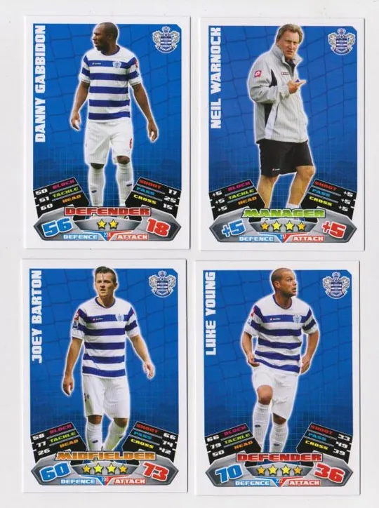 Футбольные карточки MATCH ATTAX 2011-2012 Premier League =Футбольный клуб Queens Park Rangers =4 шт# Ціна