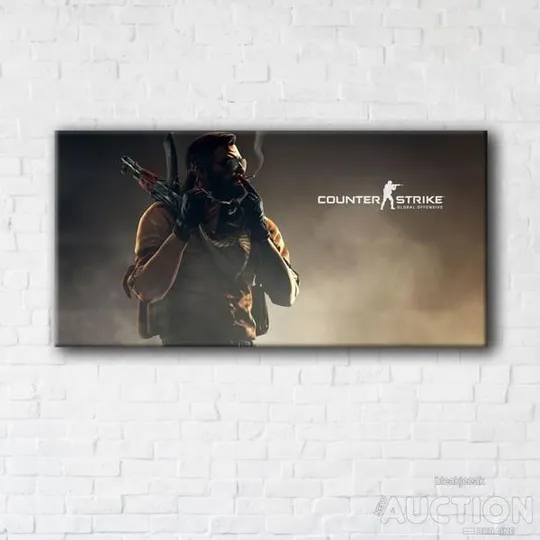 Картина на холсті CS Go 90x180см Ціна