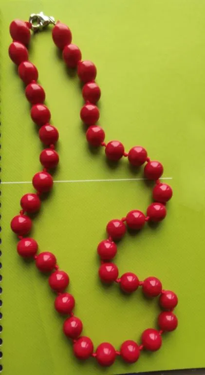 Красивые бусы настоящий коралл 45 см длина, 10 мм диаметр nk233 Інтернет-аукціон