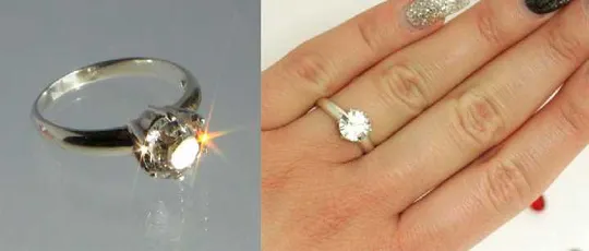 Каблучка кільце солітер з цирконом срібло 925 проба Austria Характеристики