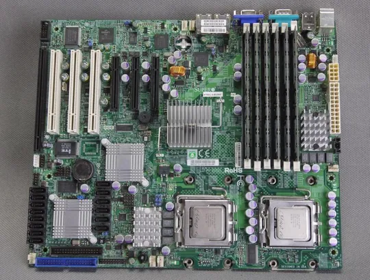 8 ядерный комплект Supermicro X7DCA-3+ 2x процессра Xeon E5440 + 24Gb DDR2 + ATI Radeon HD R5 235 1G З аукціону